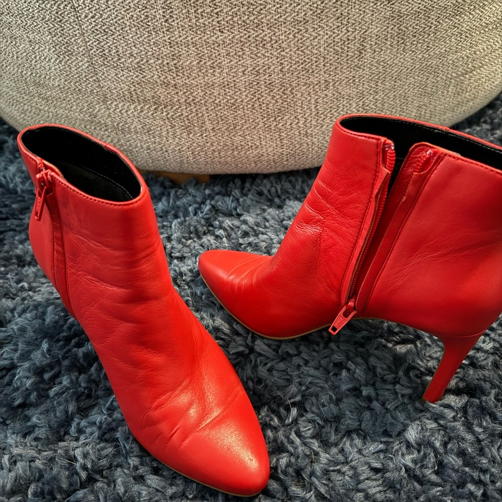 Banana Republic Fiery Red Heeled Boots